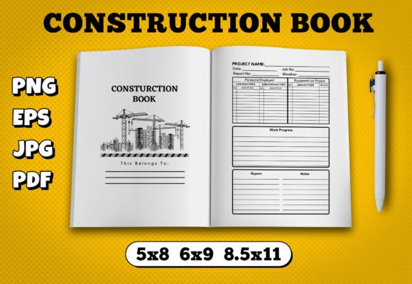 Construction Book Interior Template for Amazon KDP