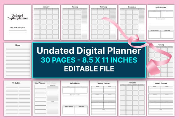 Editable Undated Digital Planner for KDP: A Flexible Foundation for Your Next Publishing Project